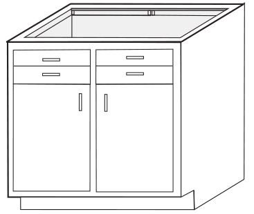 4 Drawer - 2 Door