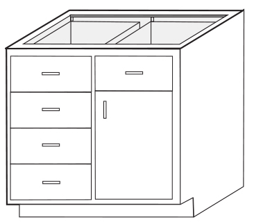5 Drawer - 1 Door