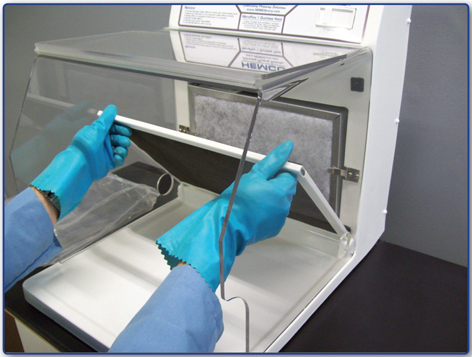 Replacement of pre-filter on MicroFlow II