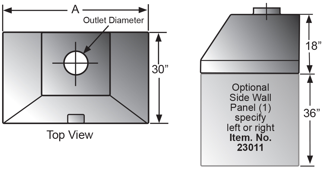 Stainless Steel Wall Canopy Diagram 