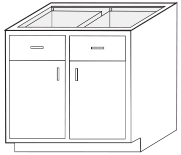 2 Drawer - 2 Door