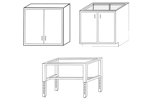 UniLine Base Cabinets and Tables