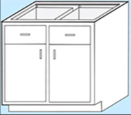 2 Drawer - 2 Door
